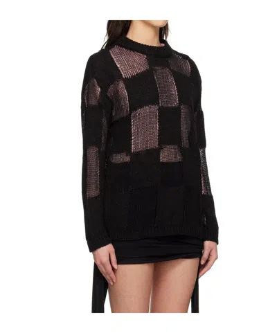 Open Yy Hollow Sweater In Black