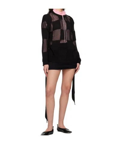 Open Yy Hollow Sweater In Black