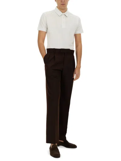 Etro Polo Shirt With Embroidered Pegasus In White