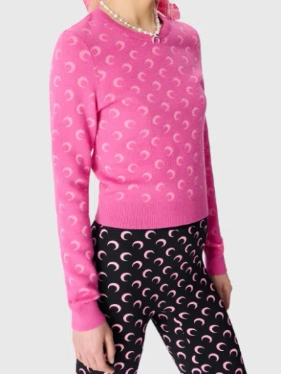 Marine Serre Marine Greenhouses Leggings With Crescent Motif In Black