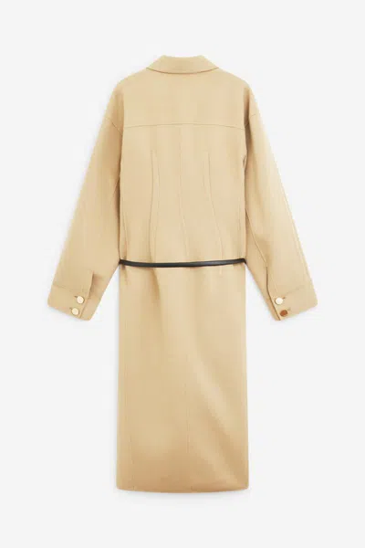 Sportmax "oil" Coat In Brown