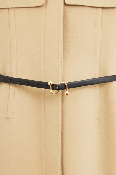 Sportmax "oil" Coat In Brown