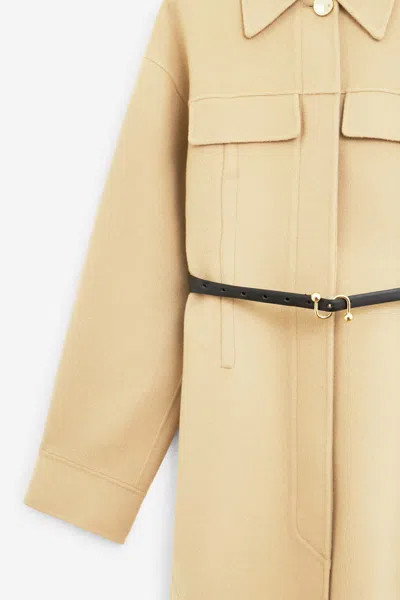 Sportmax "oil" Coat In Brown