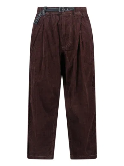 And Wander Corduroy Pants With Belt In Brown