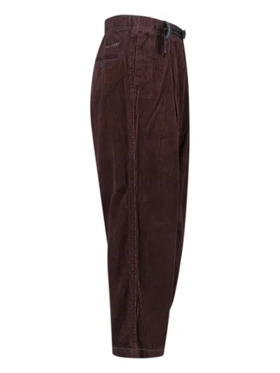 And Wander Corduroy Pants With Belt In Brown