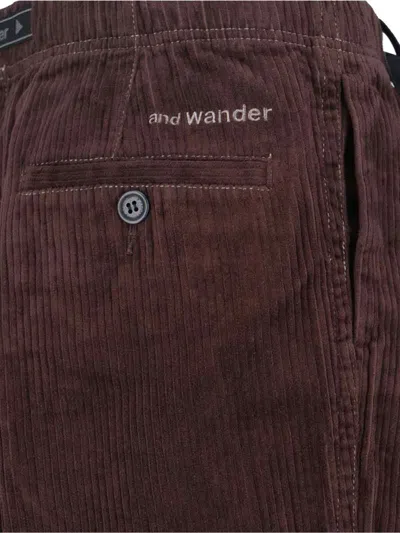 And Wander Corduroy Pants With Belt In Brown