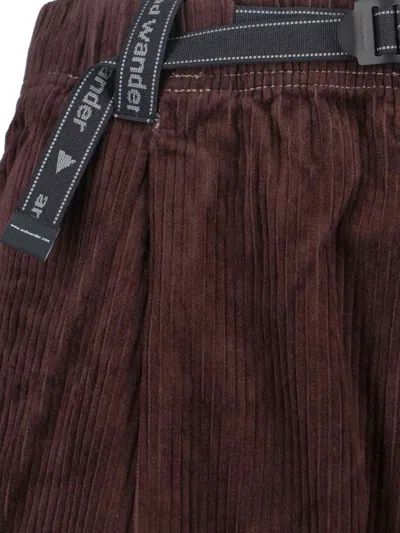 And Wander Corduroy Pants With Belt In Brown