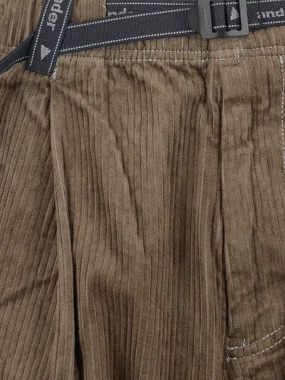 And Wander Corduroy Pants With Belt In Brown