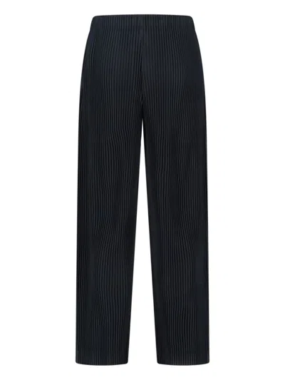 Issey Miyake Cropped Pleated Trousers For Modern Look In Multi