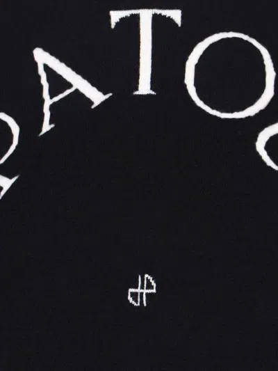 Patou Black Merino Wool Jumper In Black