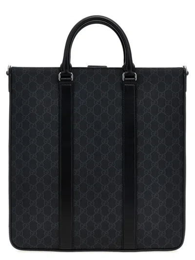 Gucci Man Gg Suprime Fabric Gg Shopping Bag In Black