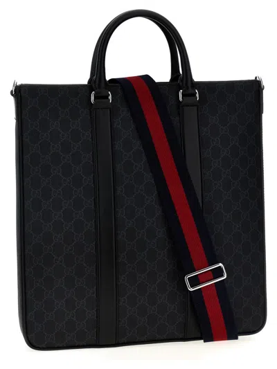 Gucci Man Gg Suprime Fabric Gg Shopping Bag In Black