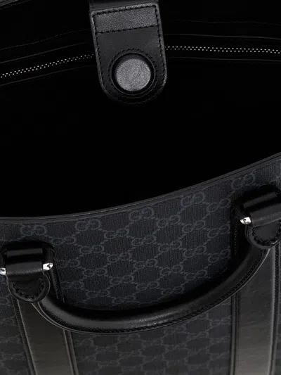 Gucci Man Gg Suprime Fabric Gg Shopping Bag In Black