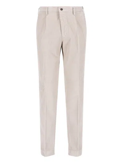 Incotex Straight Trousers With Pockets And Belt Loops In Gray
