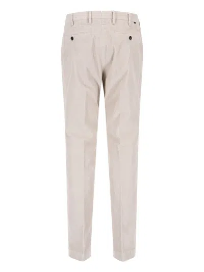Incotex Straight Trousers With Pockets And Belt Loops In Gray