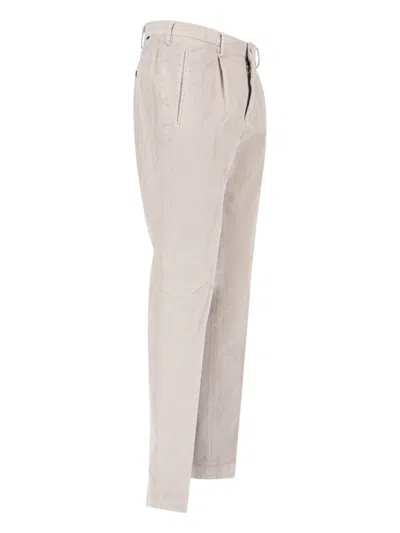 Incotex Straight Trousers With Pockets And Belt Loops In Gray