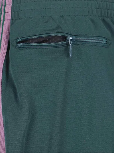 Needles Straight Trousers With Elastic Waistband And Pocket In Green