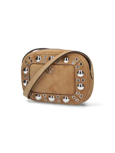 Valentino Stylish Shoulder Bag Adjustable Strap In Neutral