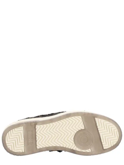 Diesel Casual Low-top Sneakers Frayed Detail In Brown