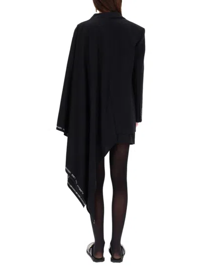 Moschino Wool Flannel Jacket In Black