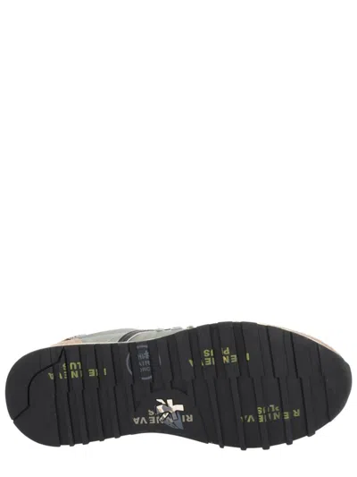 Premiata Multicolour Sneakers With Leopard Print Accent And Textured Outsole In Multi