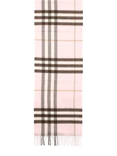 Burberry Women Cashmere Check Scarf In Pink