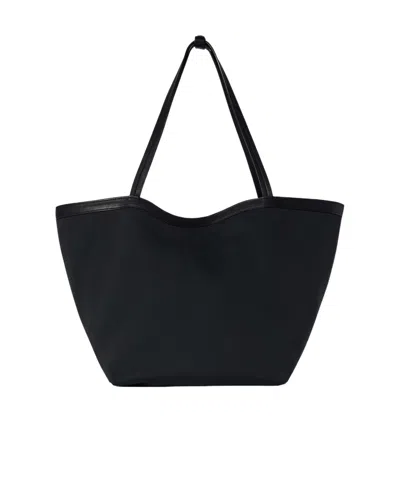 The Row Double Handle Shoulder Bag In Black
