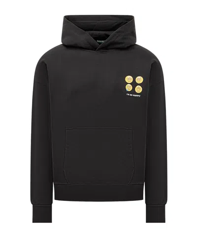 Barrow Graphic-print Cotton Hoodie In Black