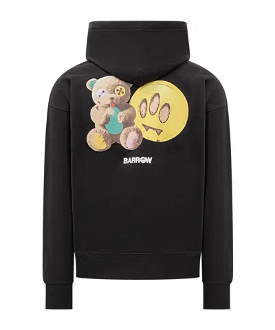Barrow Graphic-print Cotton Hoodie In Black