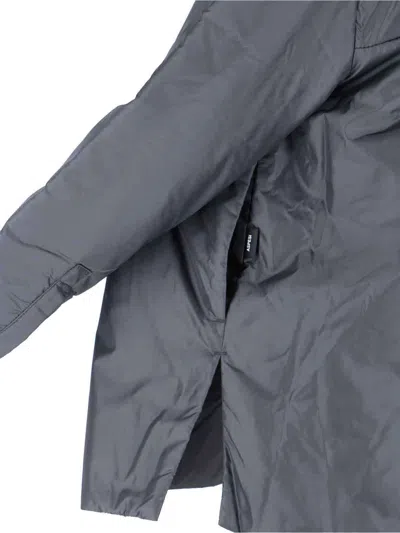 Aspesi Long-sleeved Button-up Hooded Jacket In Gray