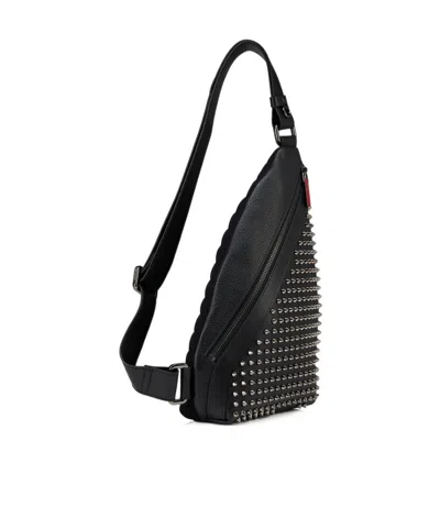 Christian Louboutin Funky Slingback Leather Backpack In Black