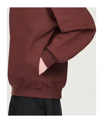 Y-3 Logo-print Drawstring Hoodie In Brown