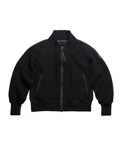 Canada Goose Sierra Fleece Black Label Bomber Jacket In Black