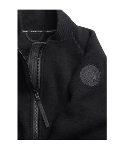 Canada Goose Sierra Fleece Black Label Bomber Jacket In Black