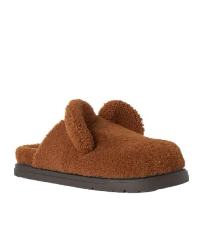 Fendi Brown Slip-on Slides In Brown
