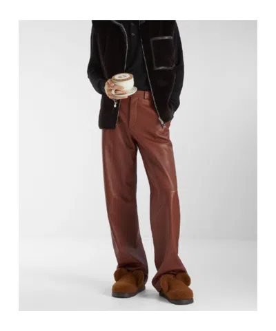 Fendi Brown Slip-on Slides In Brown