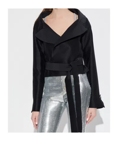 Dsquared2 Belted Virgin-wool Jacket In Black