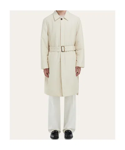 Ferragamo Padded Trench In Neutral