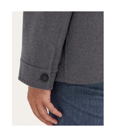 Ferragamo Button Patch Shirt Jacket In Gray