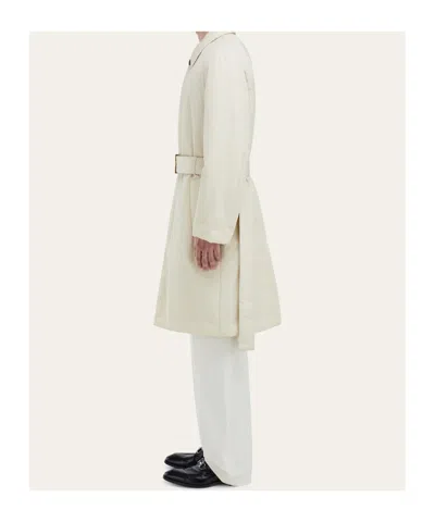 Ferragamo Padded Trench In Neutral