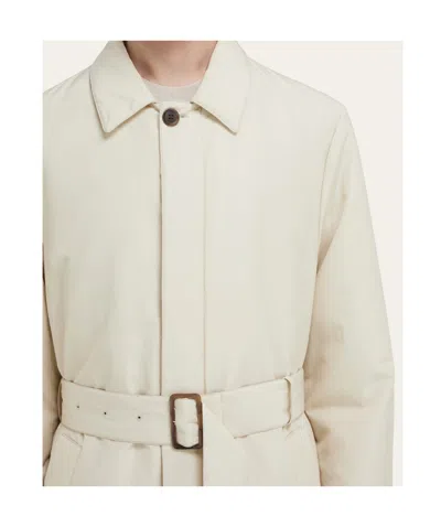 Ferragamo Padded Trench In Neutral