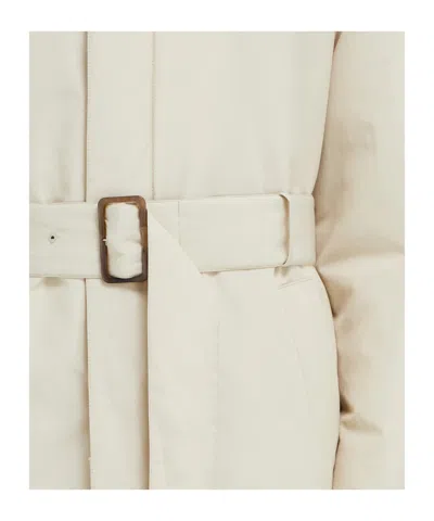 Ferragamo Padded Trench In Neutral