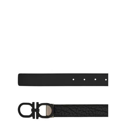 Ferragamo Reversible And Adjustable Gancini Belt In Multi