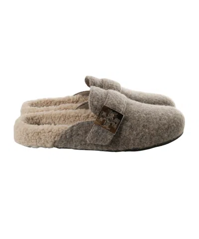 Tory Burch Round-toed Slippers In Brown