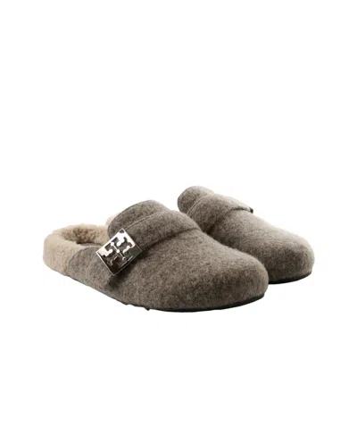 Tory Burch Round-toed Slippers In Brown