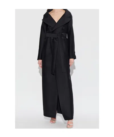 Dsquared2 Virgin Wool Double-breasted Coat In Black