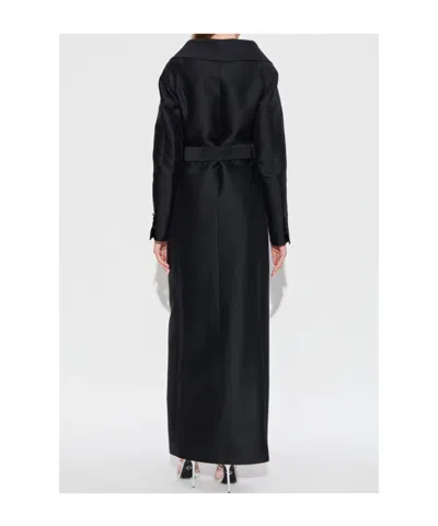 Dsquared2 Virgin Wool Double-breasted Coat In Black