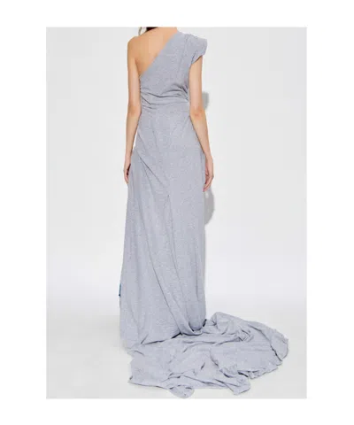 Dsquared2 One-shoulder Split Dress In Gray