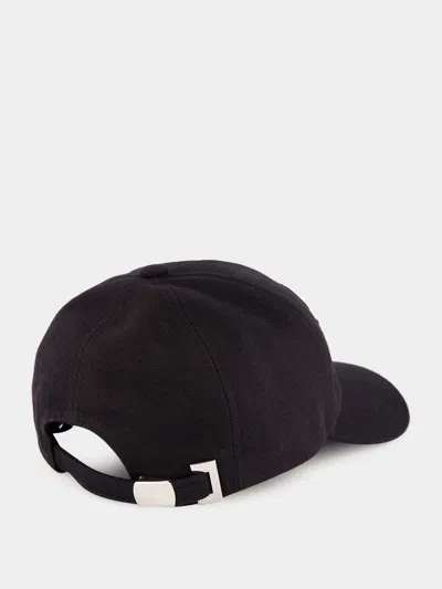 Balmain Logo Hat In Black