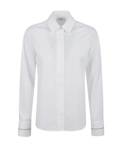 Peserico Long-sleeved Blouse In White